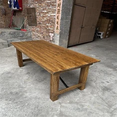 Meja Anak Persegi Panjang Kayu Solid Lipat