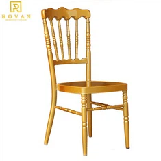 Kursi Pernikahan Napoleon Emas dan Baja Putih