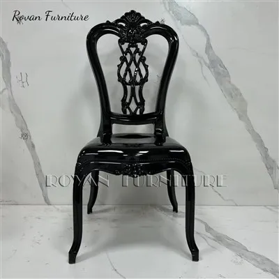 Kursi Pernikahan Luis Hitam Resin Plastik