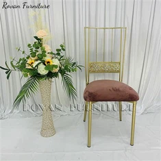 Kursi Pernikahan Bunglon Kerajaan Besi Logam yang Dapat Ditumpuk